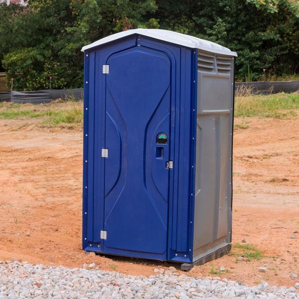 short-term portable restrooms should be serviced regularly, usually once a week